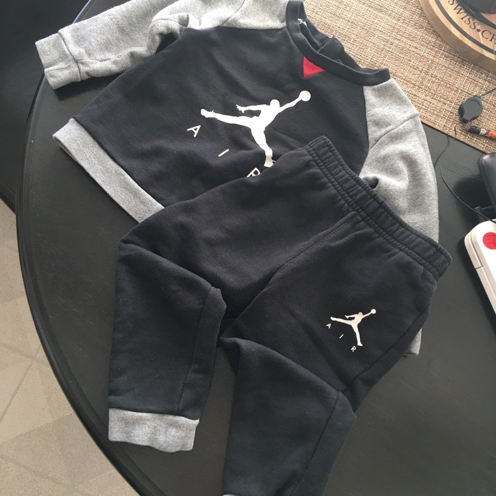 Infant Jordan crew sweat suit. 24 months